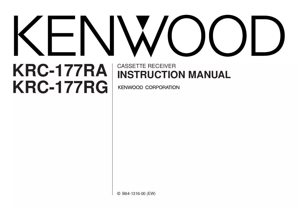 Mode d'emploi KENWOOD KRC-177RG