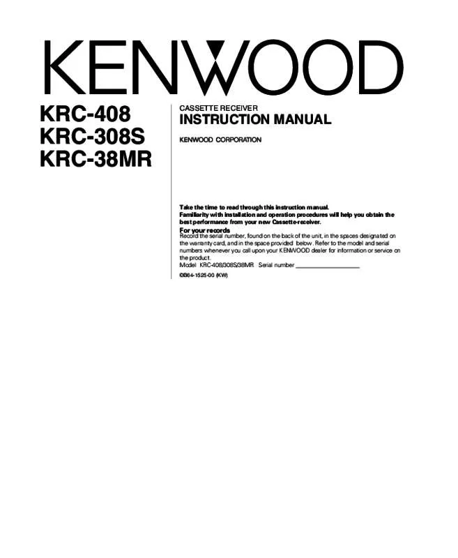 Mode d'emploi KENWOOD KRC-308S