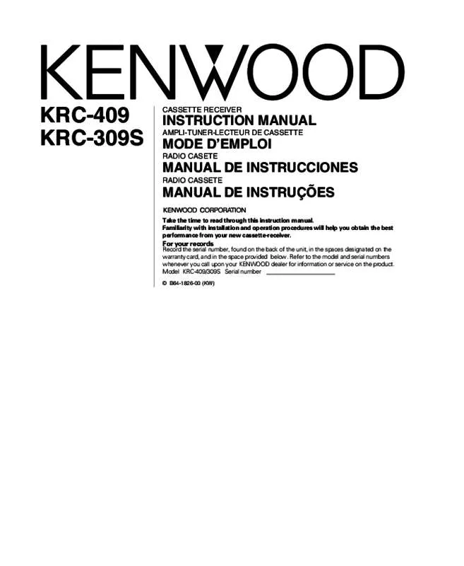 Mode d'emploi KENWOOD KRC-309S