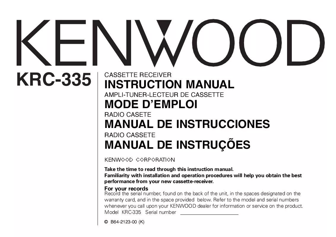 Mode d'emploi KENWOOD KRC-335