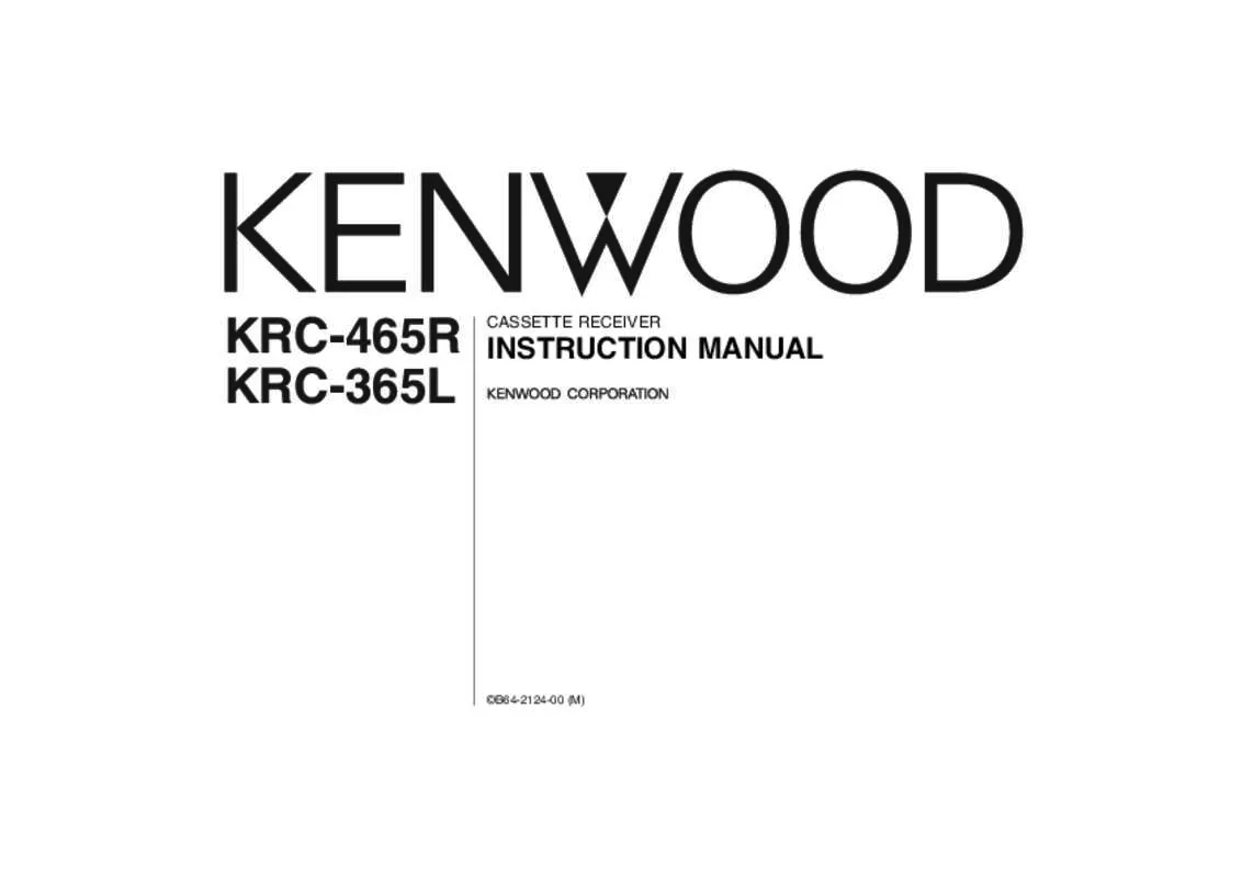 Mode d'emploi KENWOOD KRC-365L