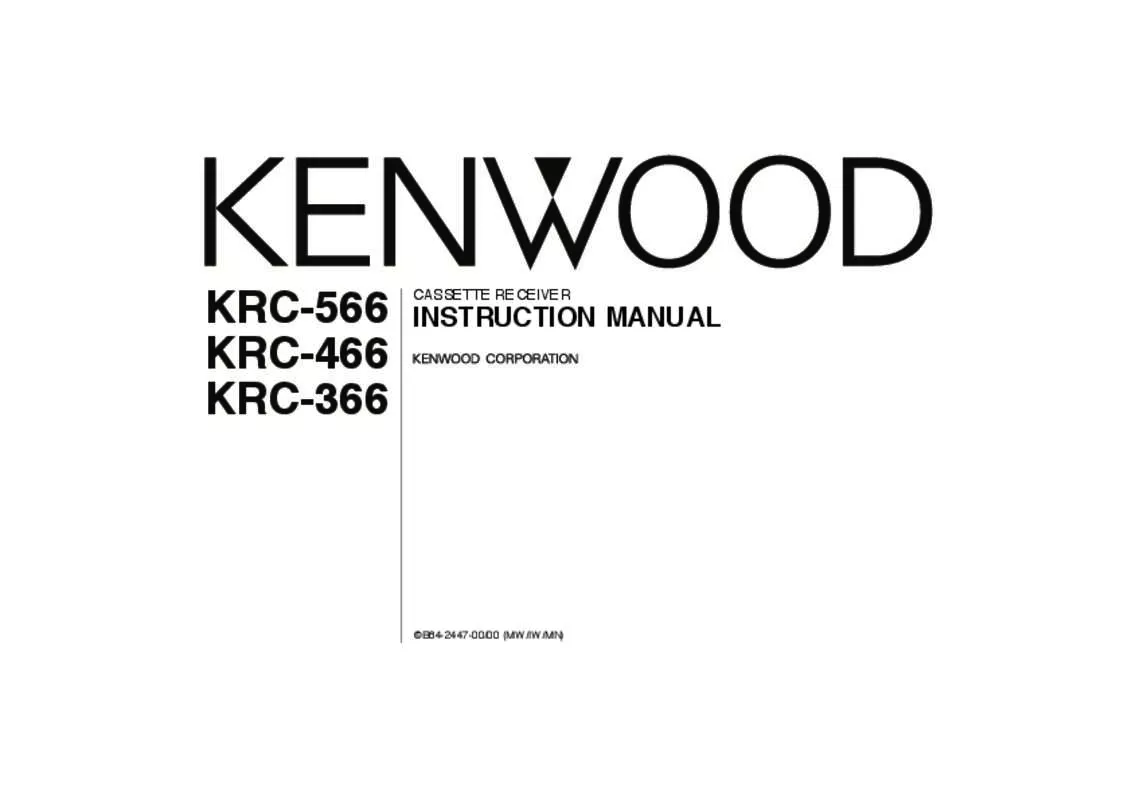 Mode d'emploi KENWOOD KRC-366