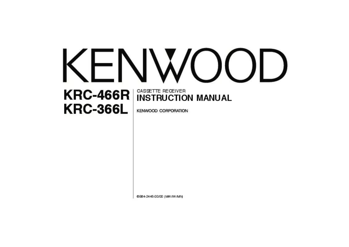 Mode d'emploi KENWOOD KRC-366L