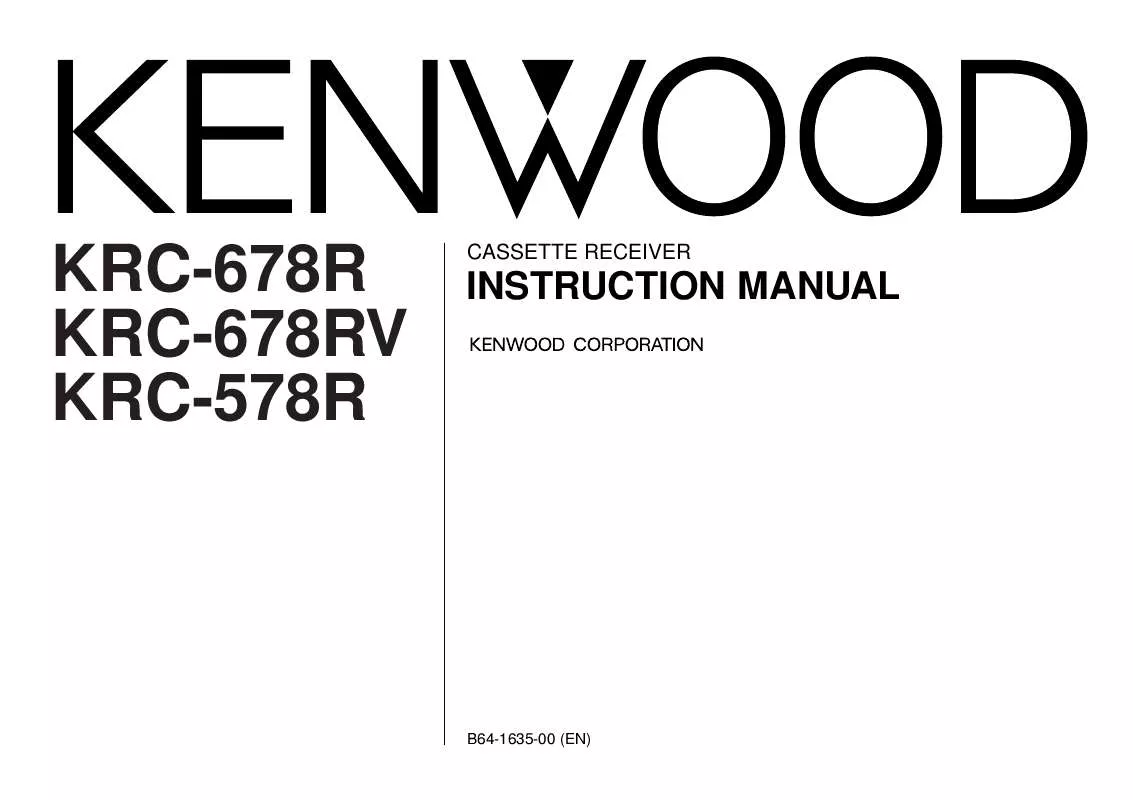 Mode d'emploi KENWOOD KRC-578R