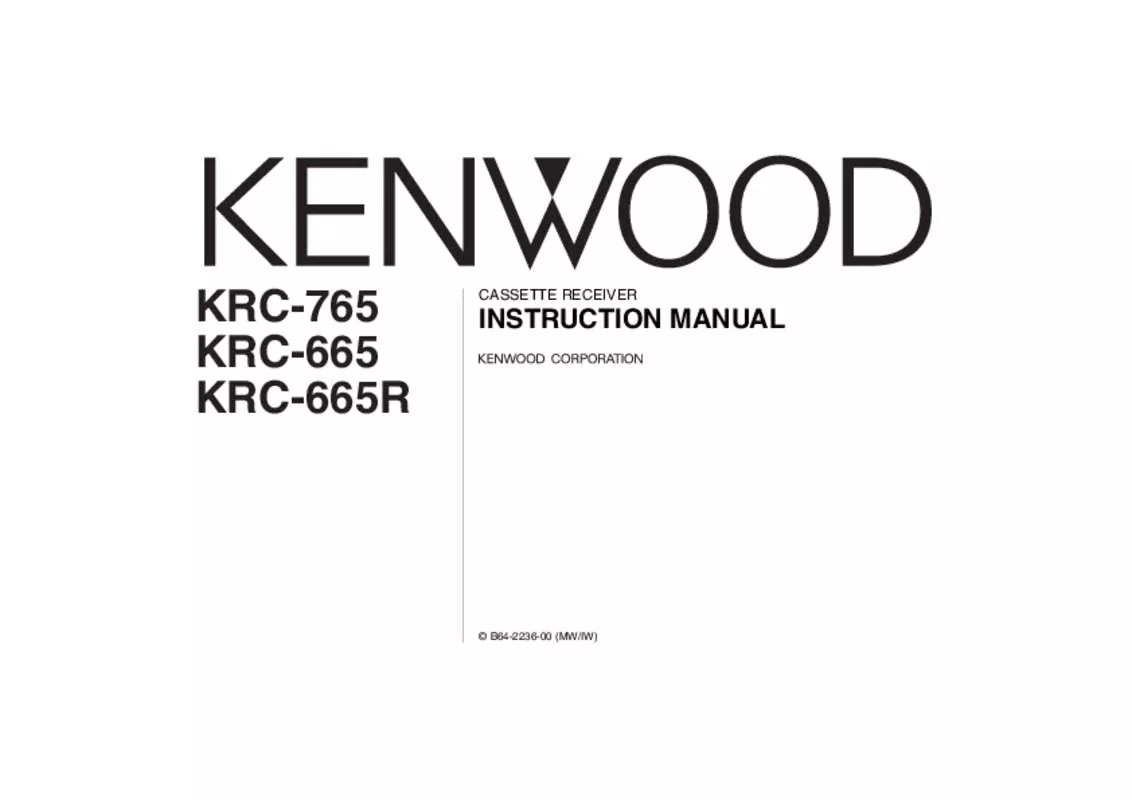 Mode d'emploi KENWOOD KRC-765