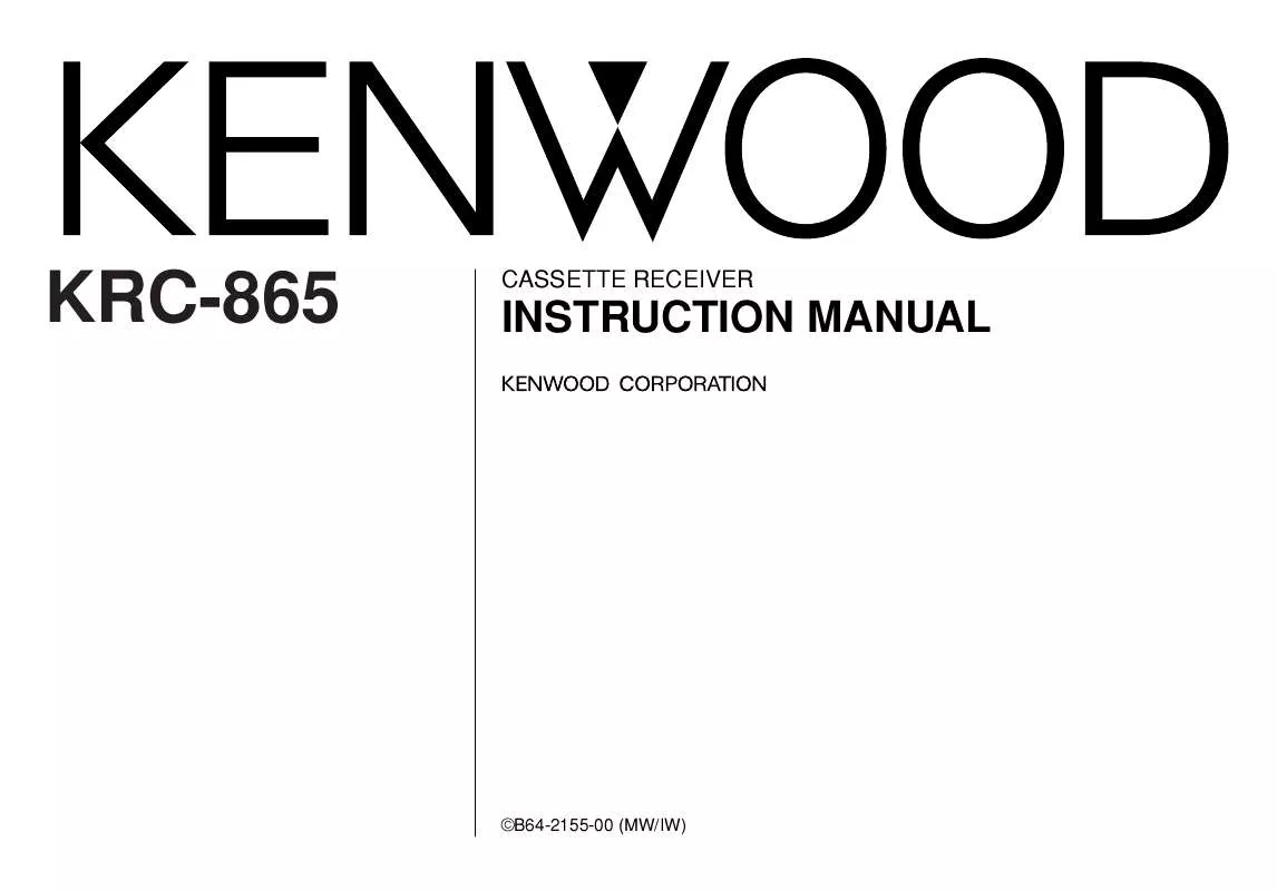 Mode d'emploi KENWOOD KRC-865