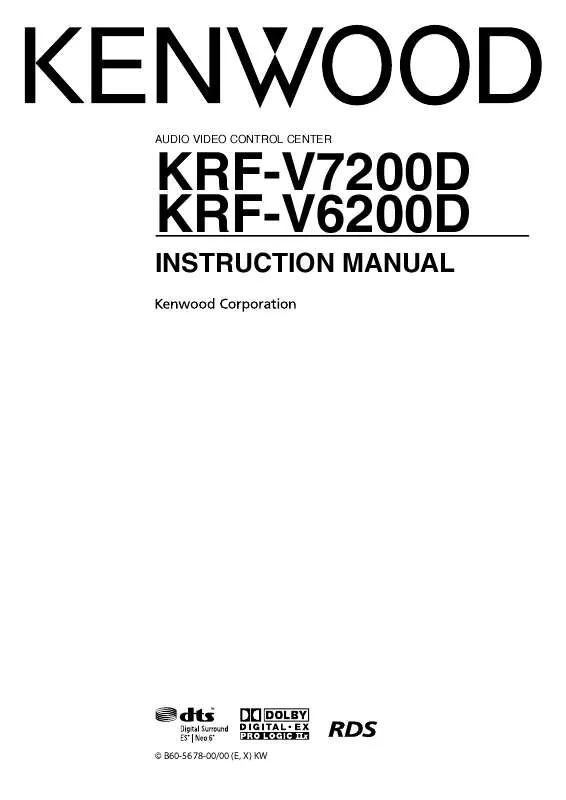 Mode d'emploi KENWOOD KRF-V6200D