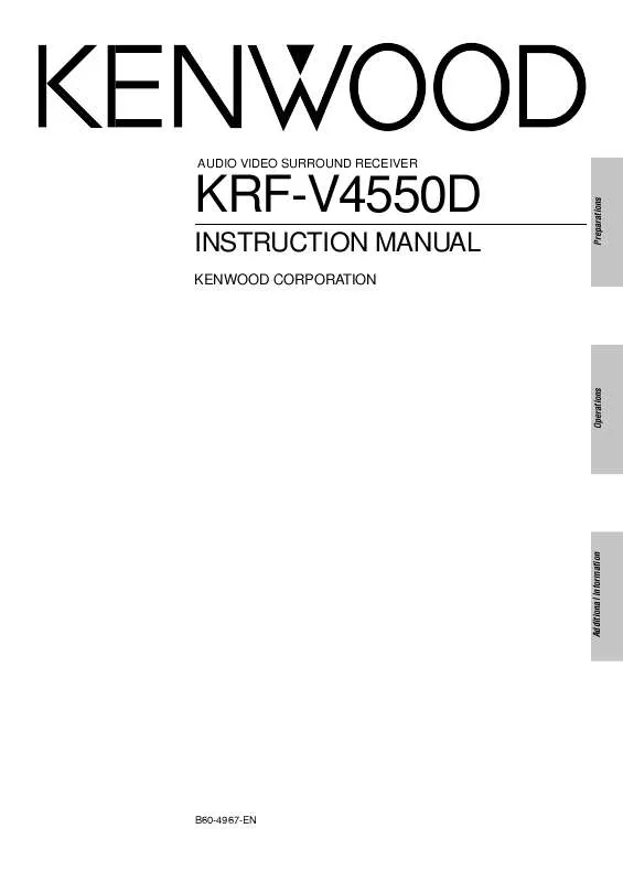 Mode d'emploi KENWOOD KRF-V4550D
