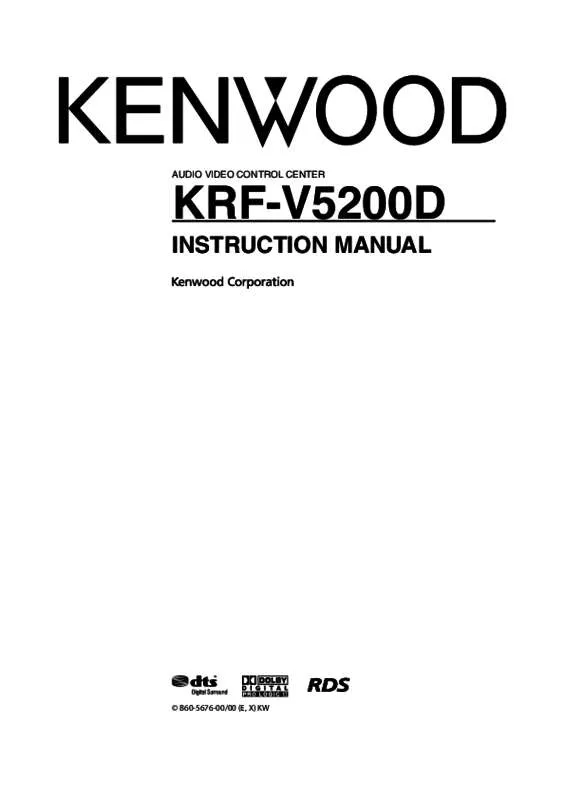 Mode d'emploi KENWOOD KRF-V5200D