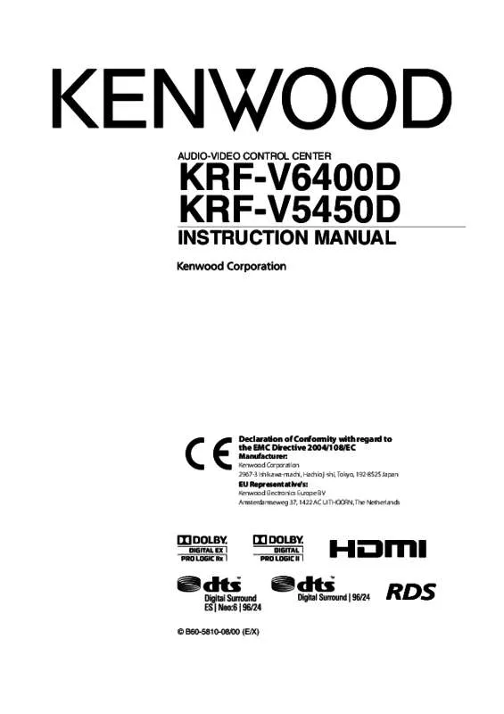 Mode d'emploi KENWOOD KRF-V5450D