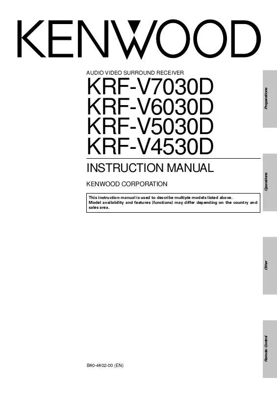 Mode d'emploi KENWOOD KRF-V7030D