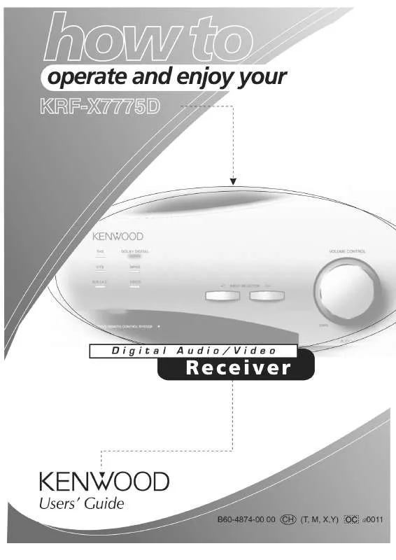 Mode d'emploi KENWOOD KRF-X7775D