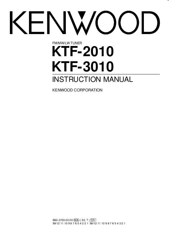 Mode d'emploi KENWOOD KTF-3010