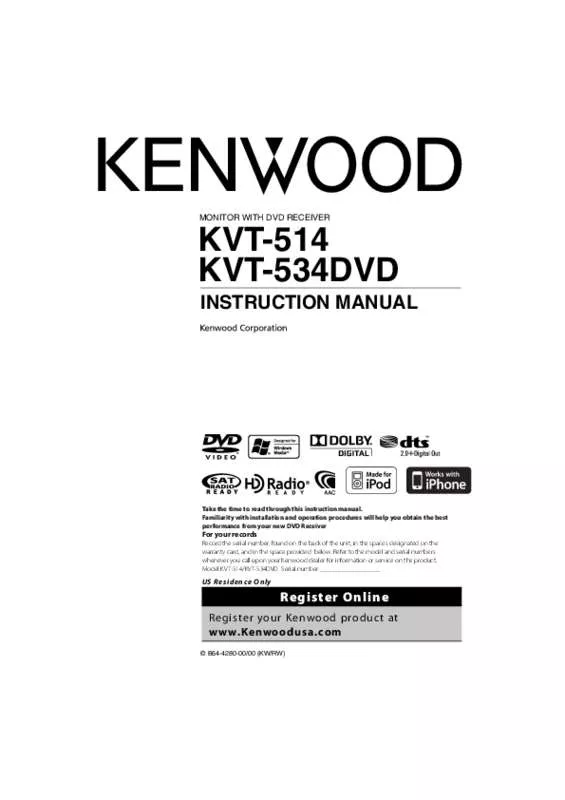 Mode d'emploi KENWOOD KVT-534DVD