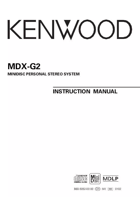 Mode d'emploi KENWOOD MDX-G2