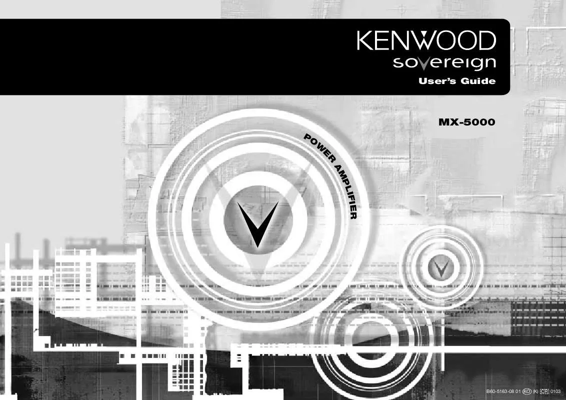 Mode d'emploi KENWOOD MX-5000