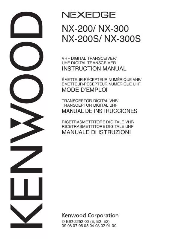 Mode d'emploi KENWOOD NX-200SE