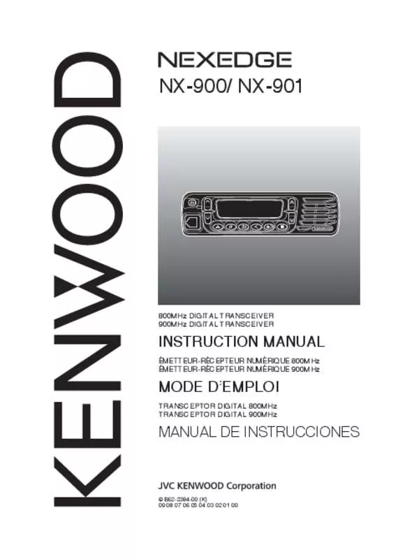 Mode d'emploi KENWOOD NX-900