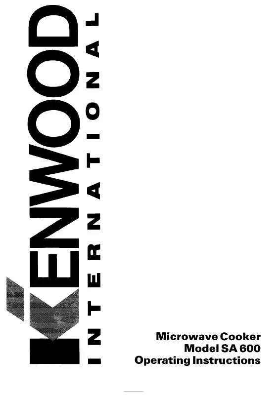 Mode d'emploi KENWOOD SA600