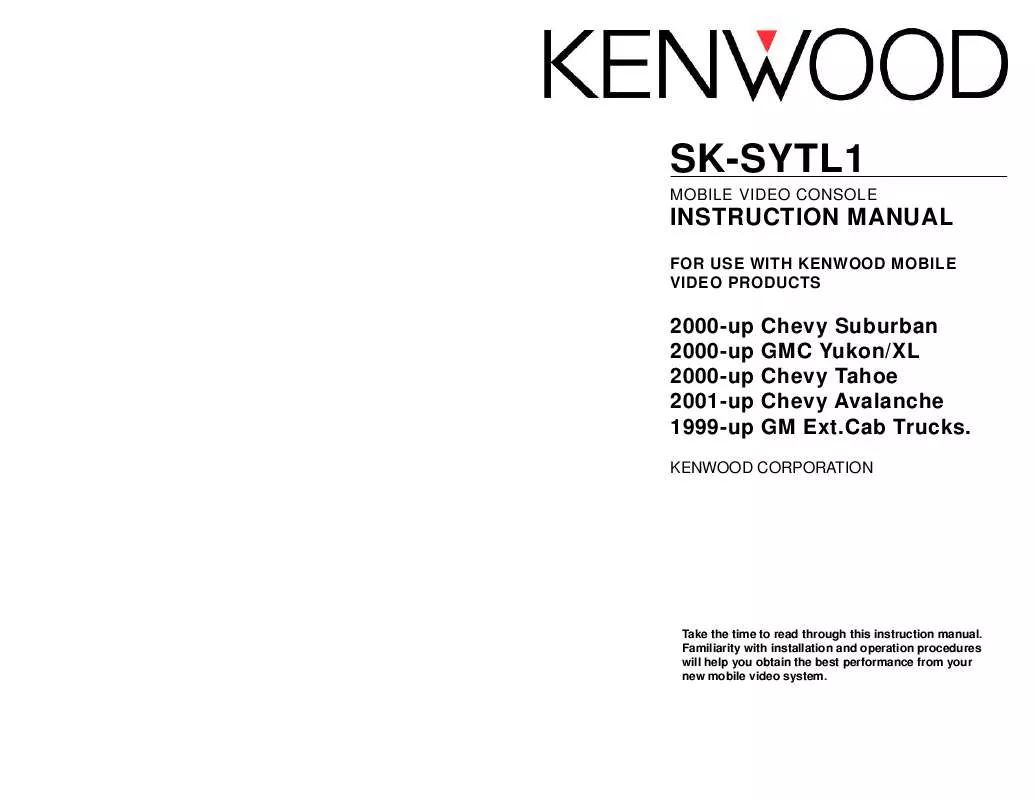 Mode d'emploi KENWOOD SK-SYTL1