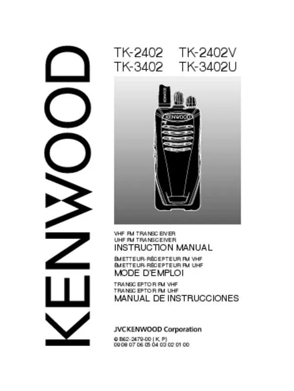 Mode d'emploi KENWOOD TK-1118