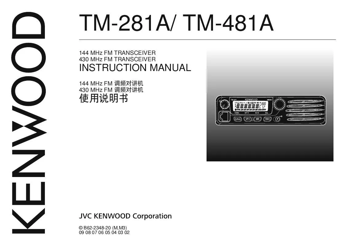 Mode d'emploi KENWOOD TM-481A