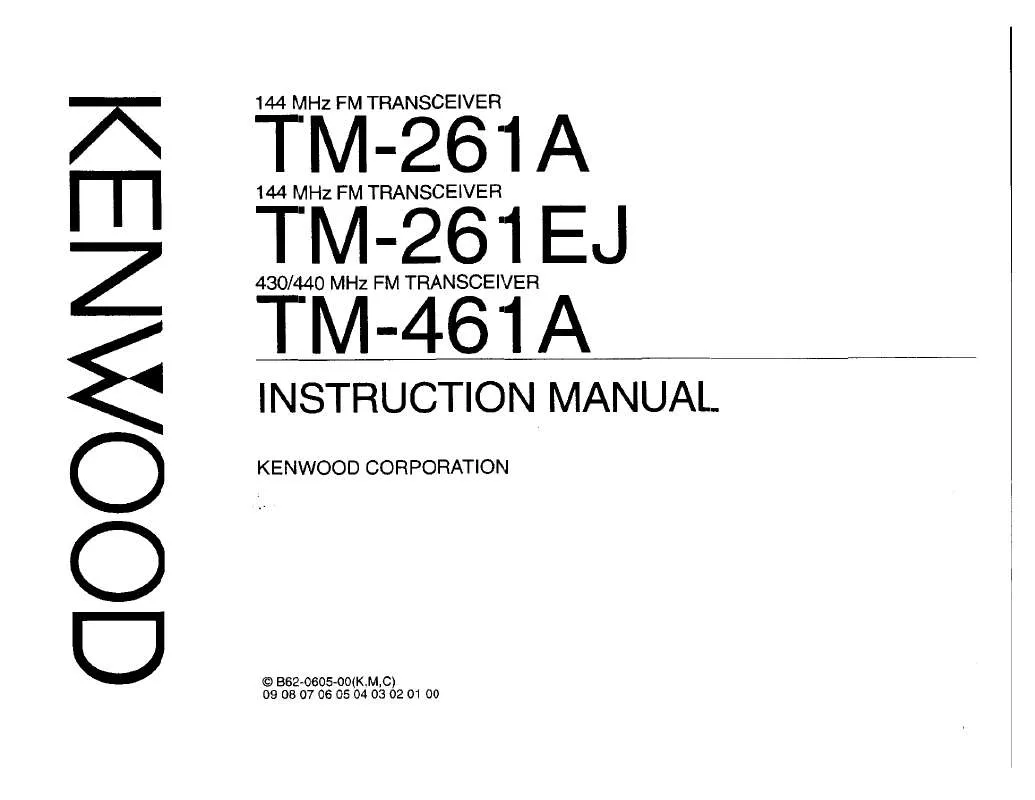 Mode d'emploi KENWOOD TM-261A