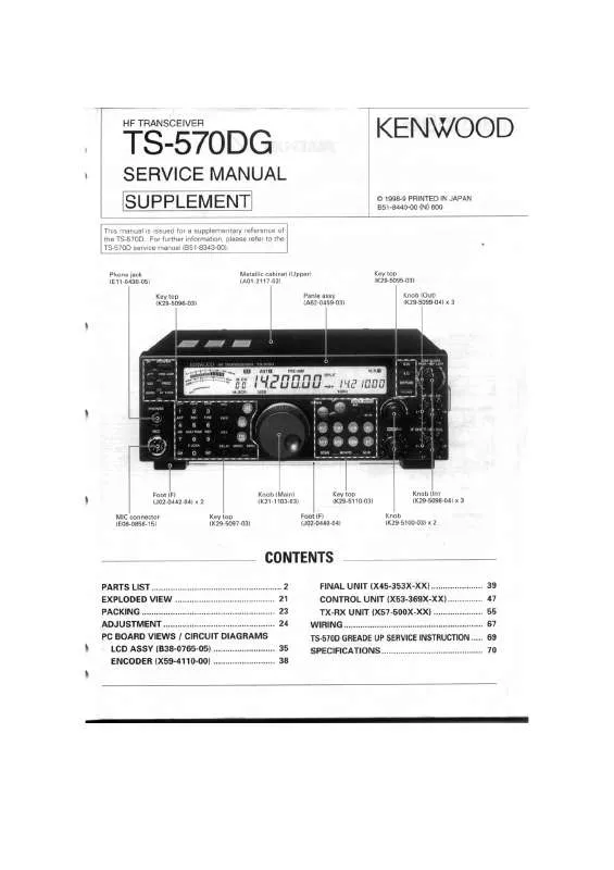 Mode d'emploi KENWOOD TS-570DG