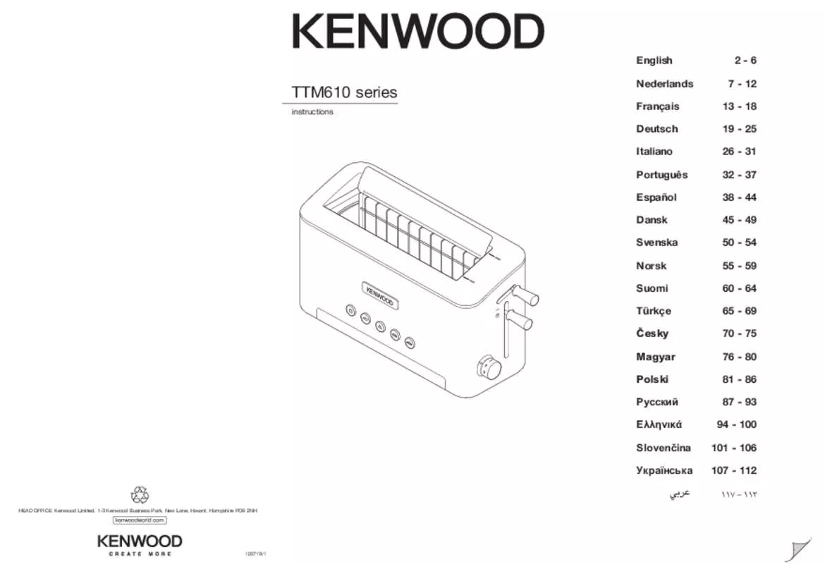 Mode d'emploi KENWOOD TTM610