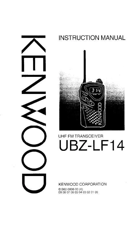 Mode d'emploi KENWOOD UBZ-LF14
