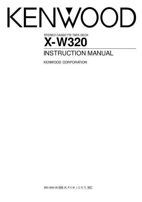 Mode d'emploi KENWOOD X-W320