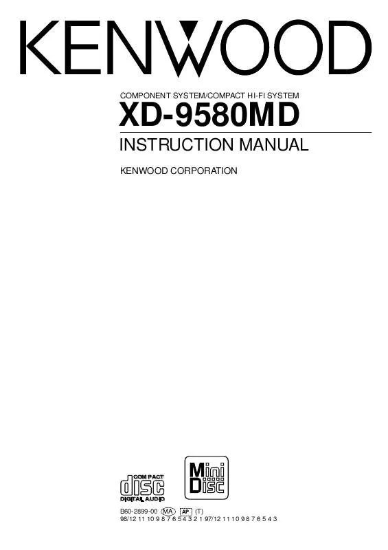 Mode d'emploi KENWOOD XD-9580MD