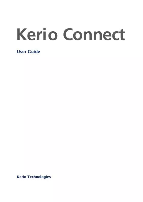 Mode d'emploi KERIO TECHNOLOGIES CONNECT