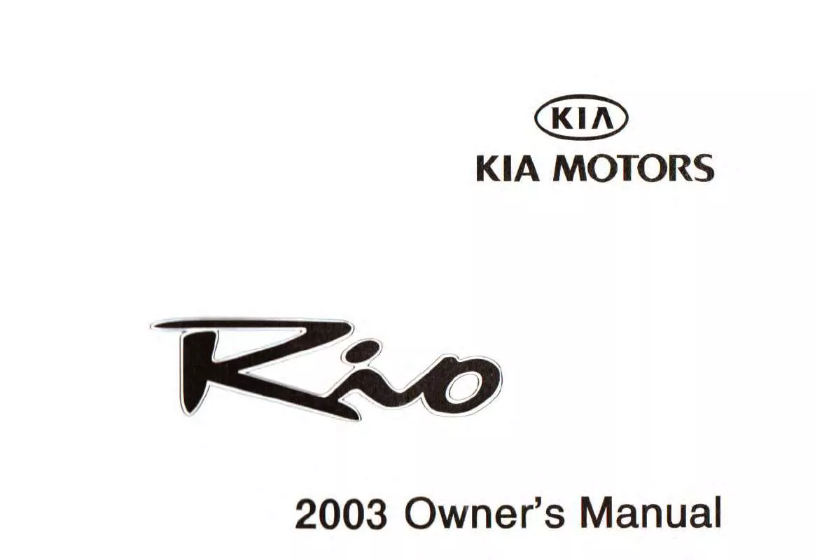 Mode d'emploi KIA RIO