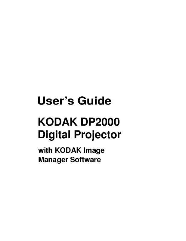 Mode d'emploi KODAK DP2000