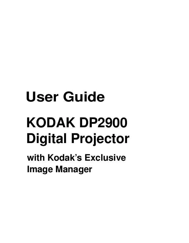 Mode d'emploi KODAK DP2900