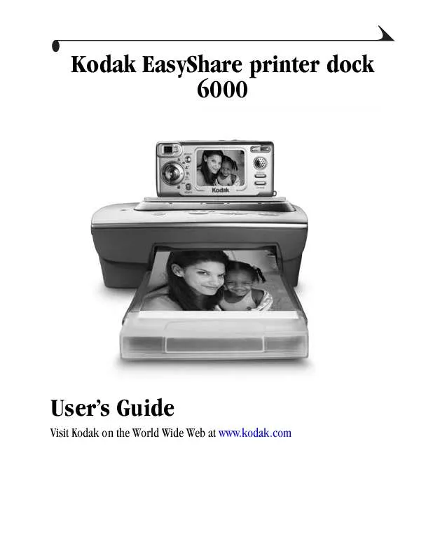 Mode d'emploi KODAK EASYSHARE PRINTER DOCK 6000