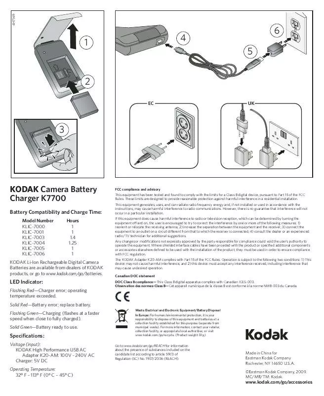 Mode d'emploi KODAK K7700