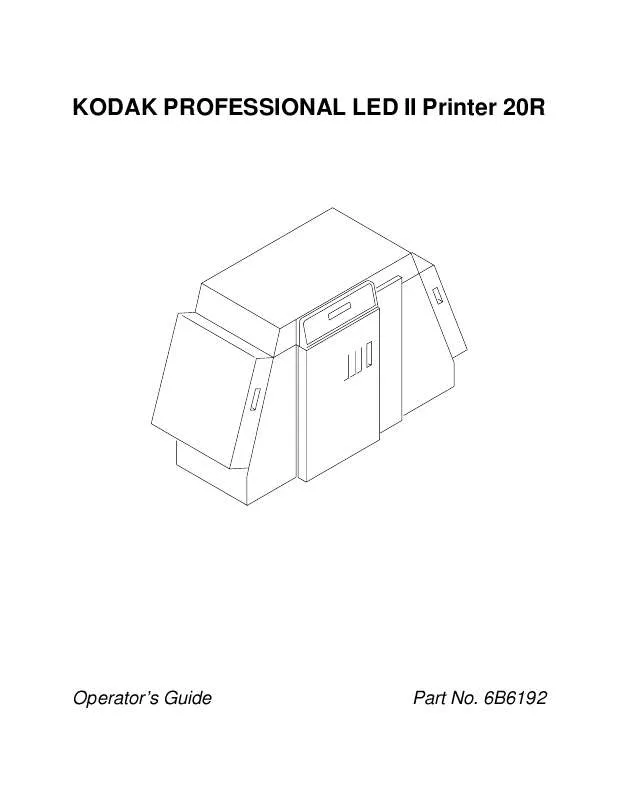 Mode d'emploi KODAK LED II PRINTER 20R