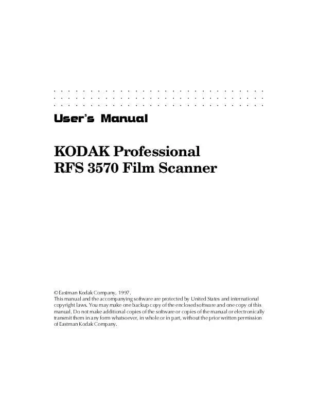 Mode d'emploi KODAK RFS 3570