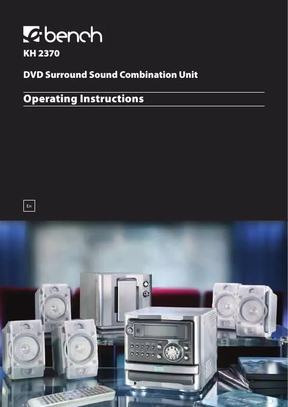 Mode d'emploi KOMPERNASS EBENCH KH 2370 DVD SURROUND SOUND COMBINATION UNIT