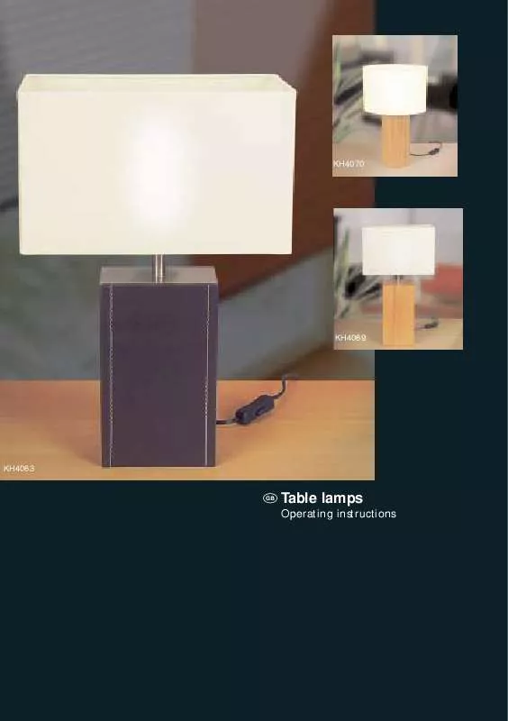 Mode d'emploi KOMPERNASS KH 4063 TABLE LAMPS