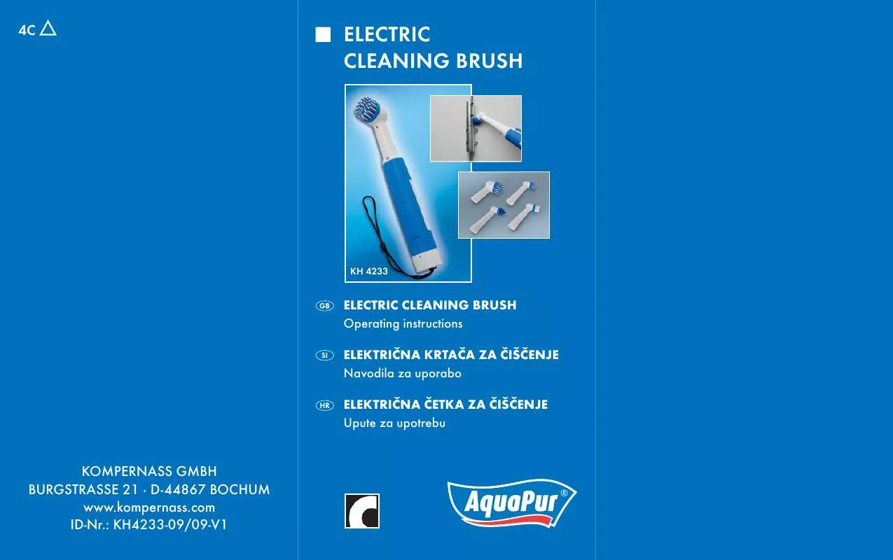 Mode d'emploi KOMPERNASS KH 4233 ELECTRIC CLEANING BRUSH