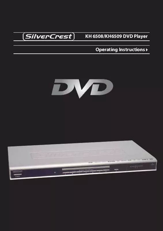 Mode d'emploi KOMPERNASS SILVERCREST KH 6508 DVD PLAYER