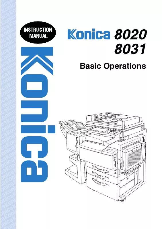Mode d'emploi KONICA MINOLTA 8020 31 BASIC URG E