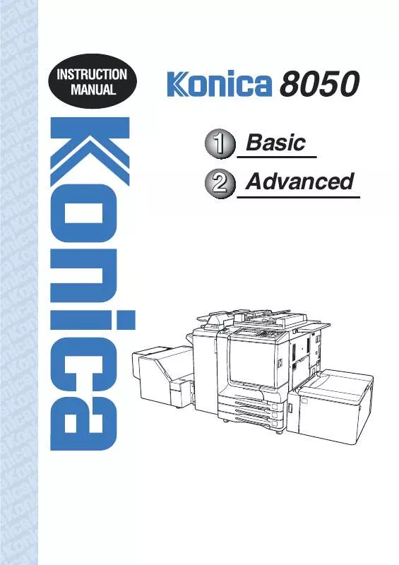 Mode d'emploi KONICA MINOLTA 8050 BEDIENUNGSANLEITUNGL EBOOK