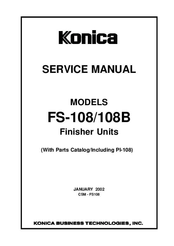 Mode d'emploi KONICA MINOLTA FS-108