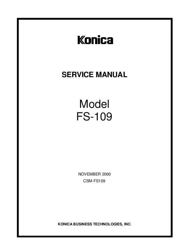 Mode d'emploi KONICA MINOLTA FS-109