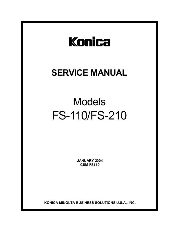 Mode d'emploi KONICA MINOLTA FS-110