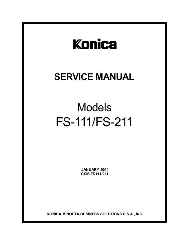 Mode d'emploi KONICA MINOLTA FS-111